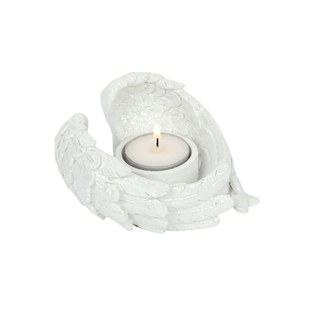 N/A Glitter Angel Wing Candle Holder -