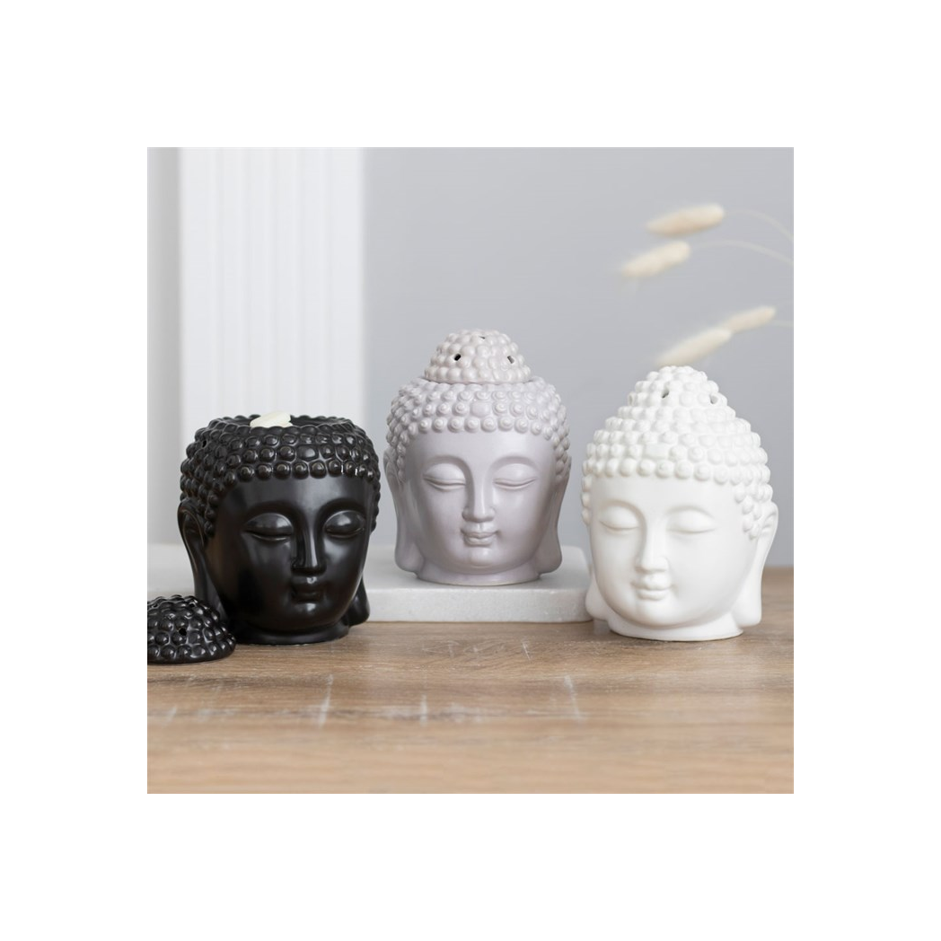 N/A White Buddha Head Oil Burner -
