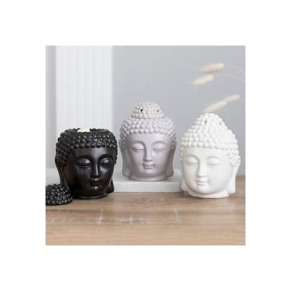N/A White Buddha Head Oil Burner -
