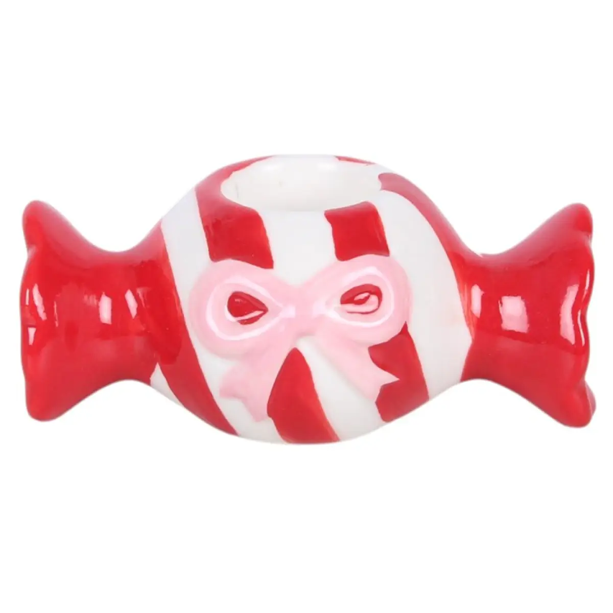 N/A Christmas Candy Taper Candle Holder -