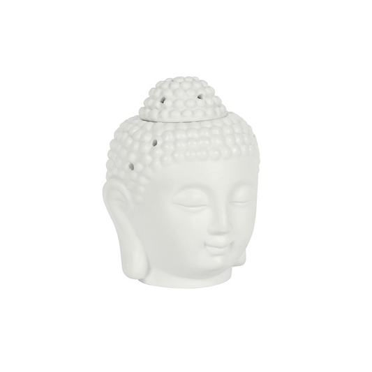 N/A White Buddha Head Oil Burner -