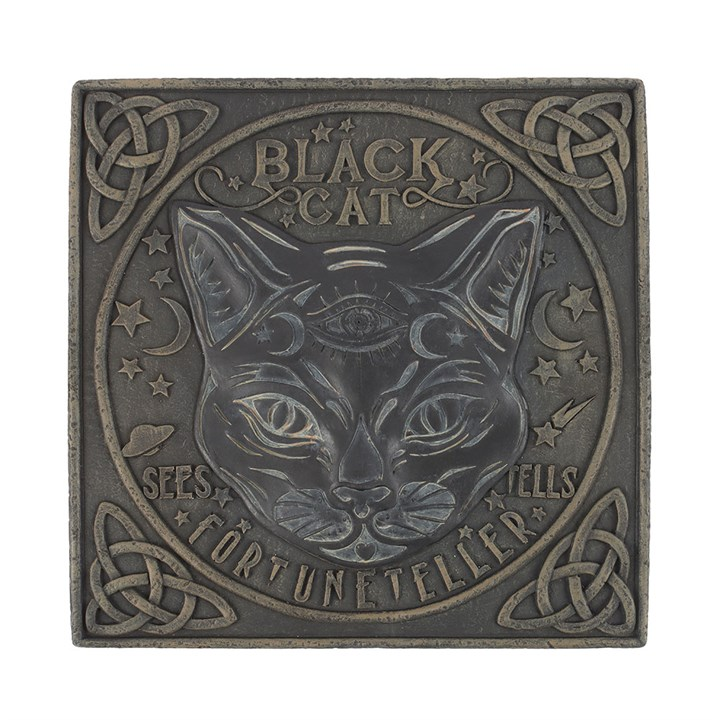 Enchanting Black Cat Garden Decor - Mystical Stepping Stone for Your Home