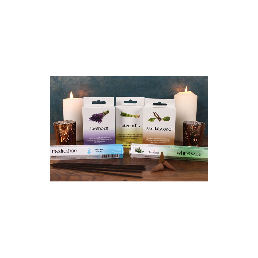 Elements Meditation Incense Sticks – Set of 6 Packs (120 Sticks)