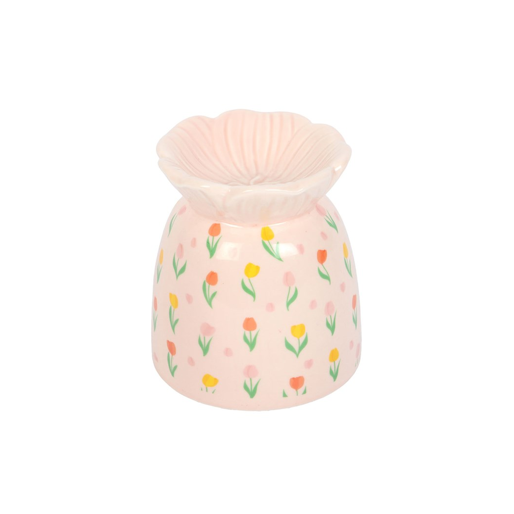 N/A Tulip Print Oil Burner and Wax Warmer -