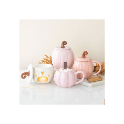 N/A Pink Curly Pumpkin Oil Burner -