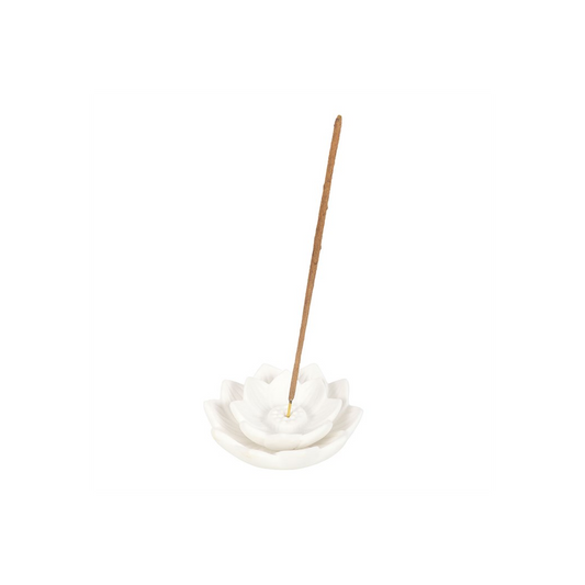 N/A White Lotus Flower Incense Stick Holder -
