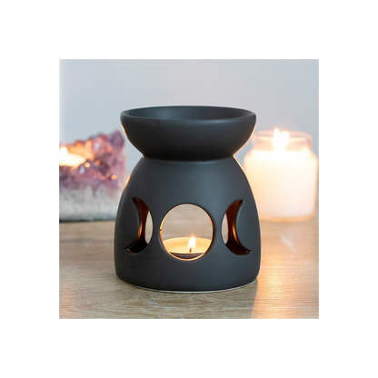 N/A Black Triple Moon Cut Out Oil Burner -