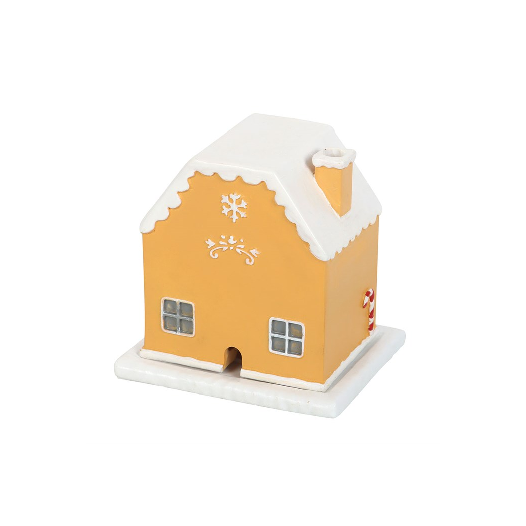 N/A Candy Cane Gingerbread House Incense Cone Holder -
