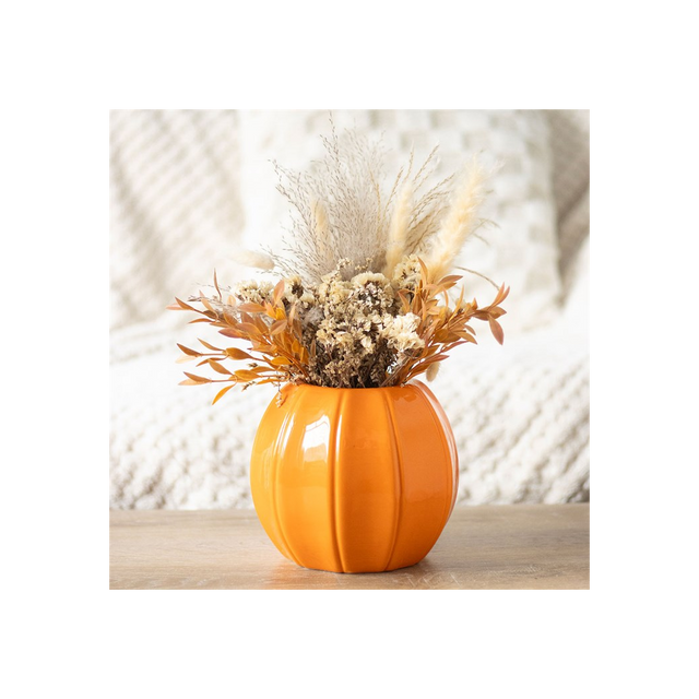 Charming Autumn Pumpkin Vase for Seasonal Decor and Fresh Flowers
