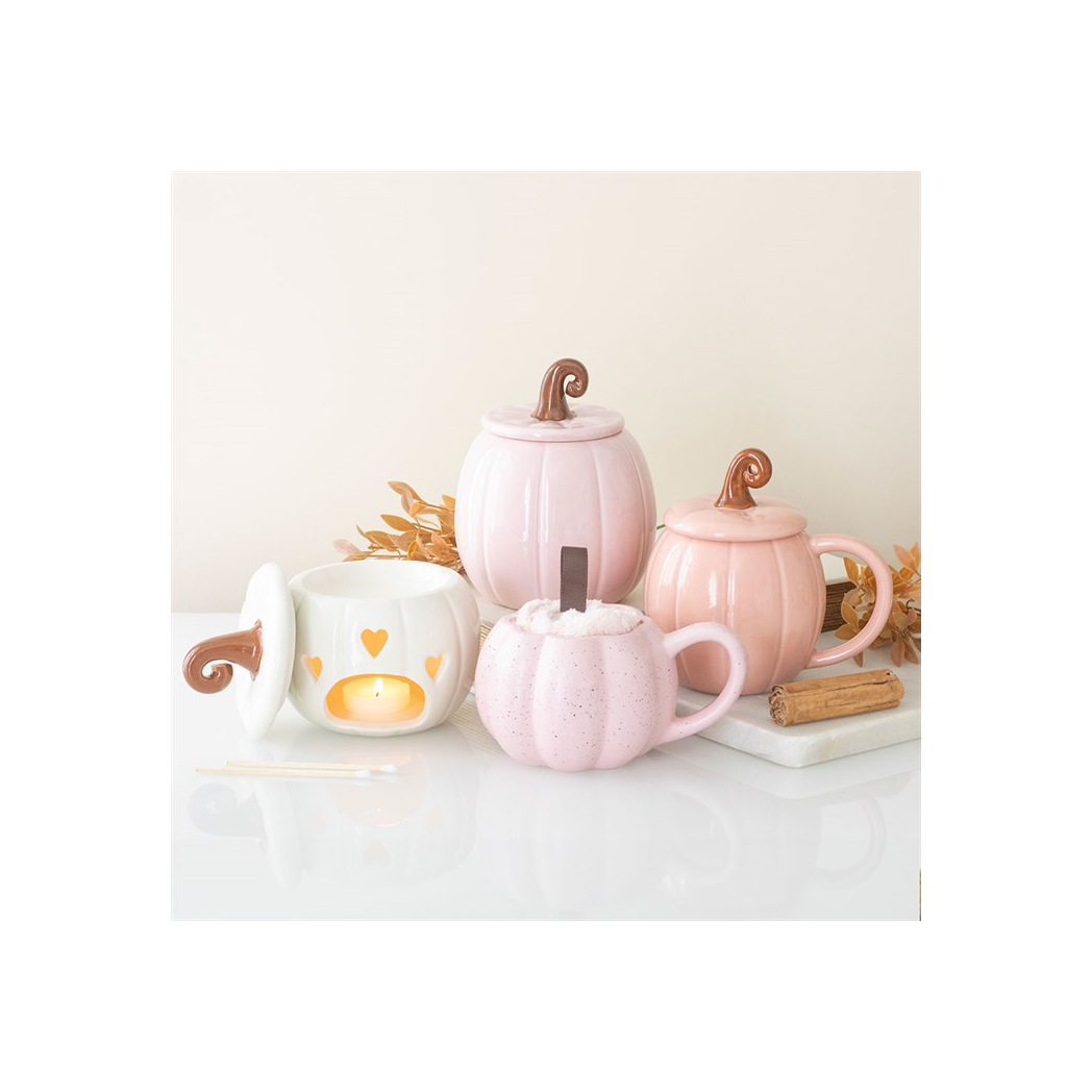 N/A White Curly Pumpkin Oil Burner -