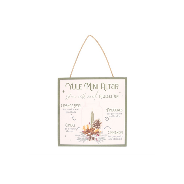20cm Yule Altar MDF Hanging Sign
