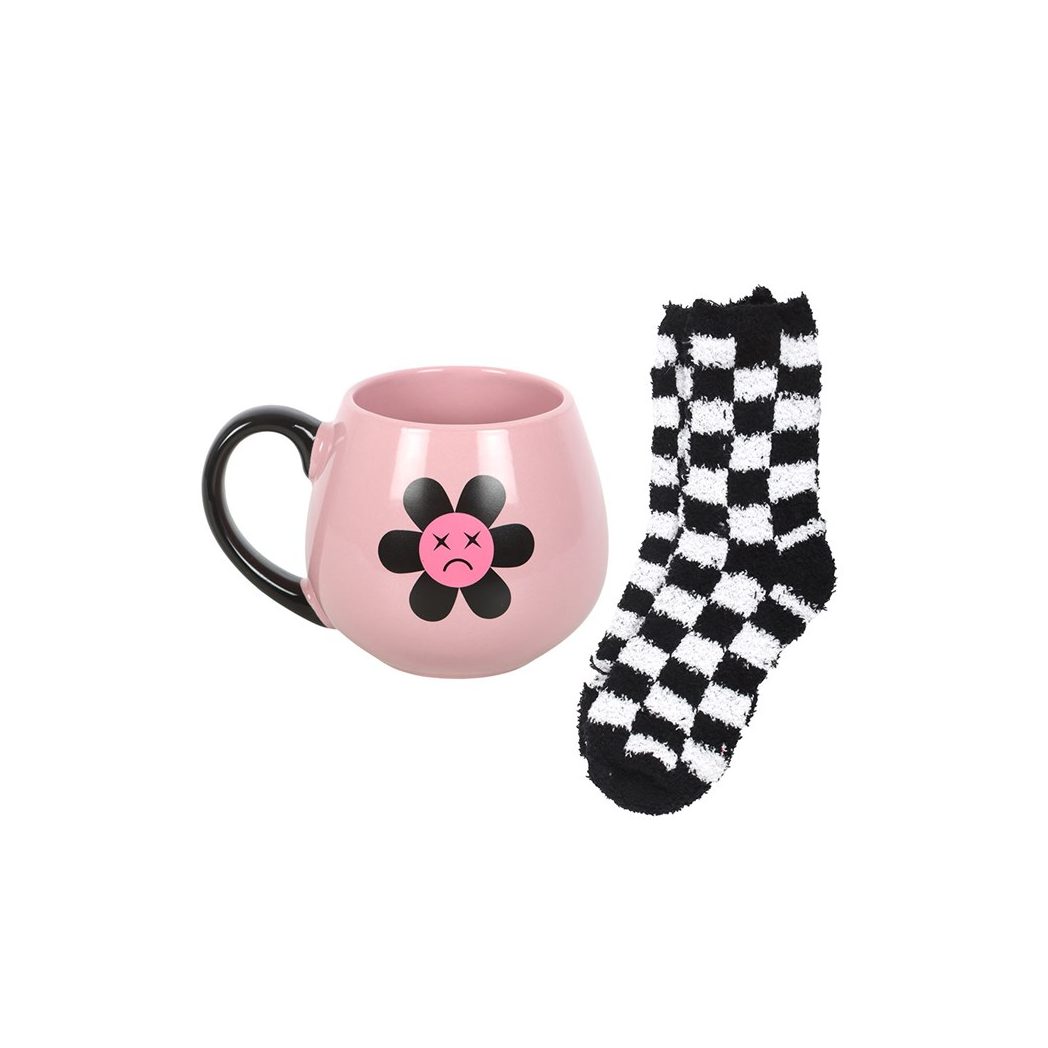 Sad Flower Mug and Socks Set