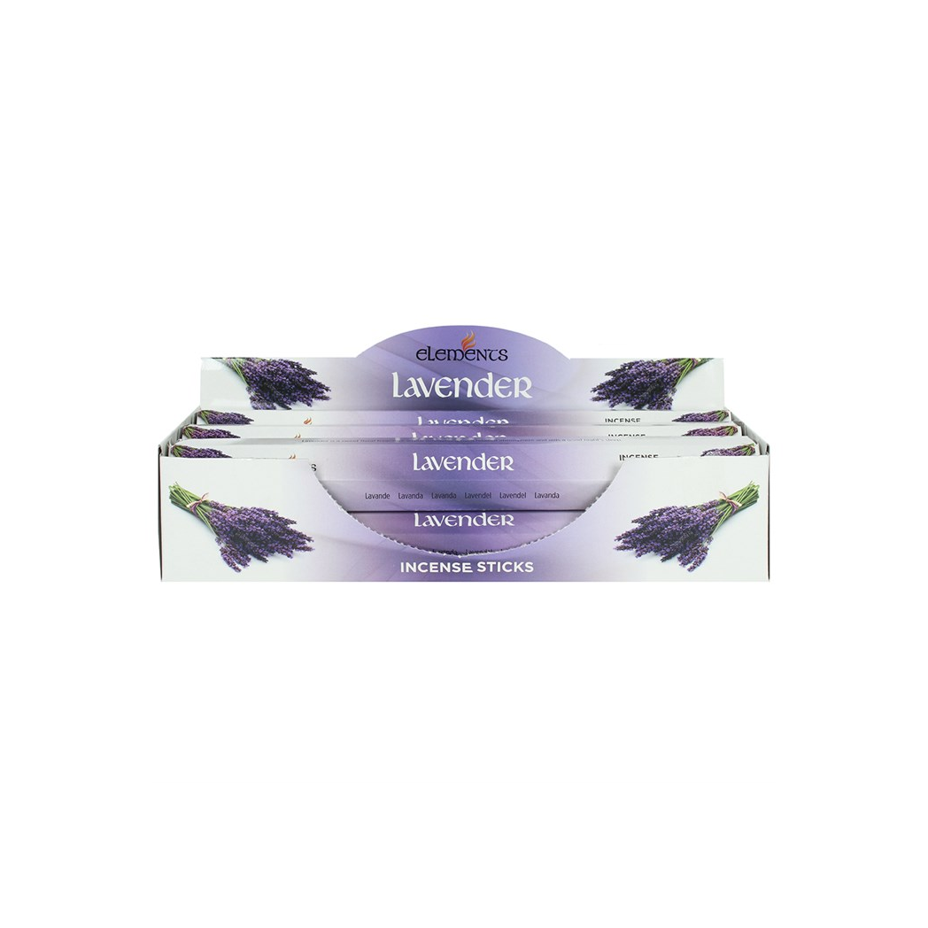 Elements Lavender Incense Sticks – Set of 6 Packs (120 Sticks)