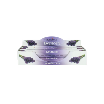 Elements Lavender Incense Sticks – Set of 6 Packs (120 Sticks)