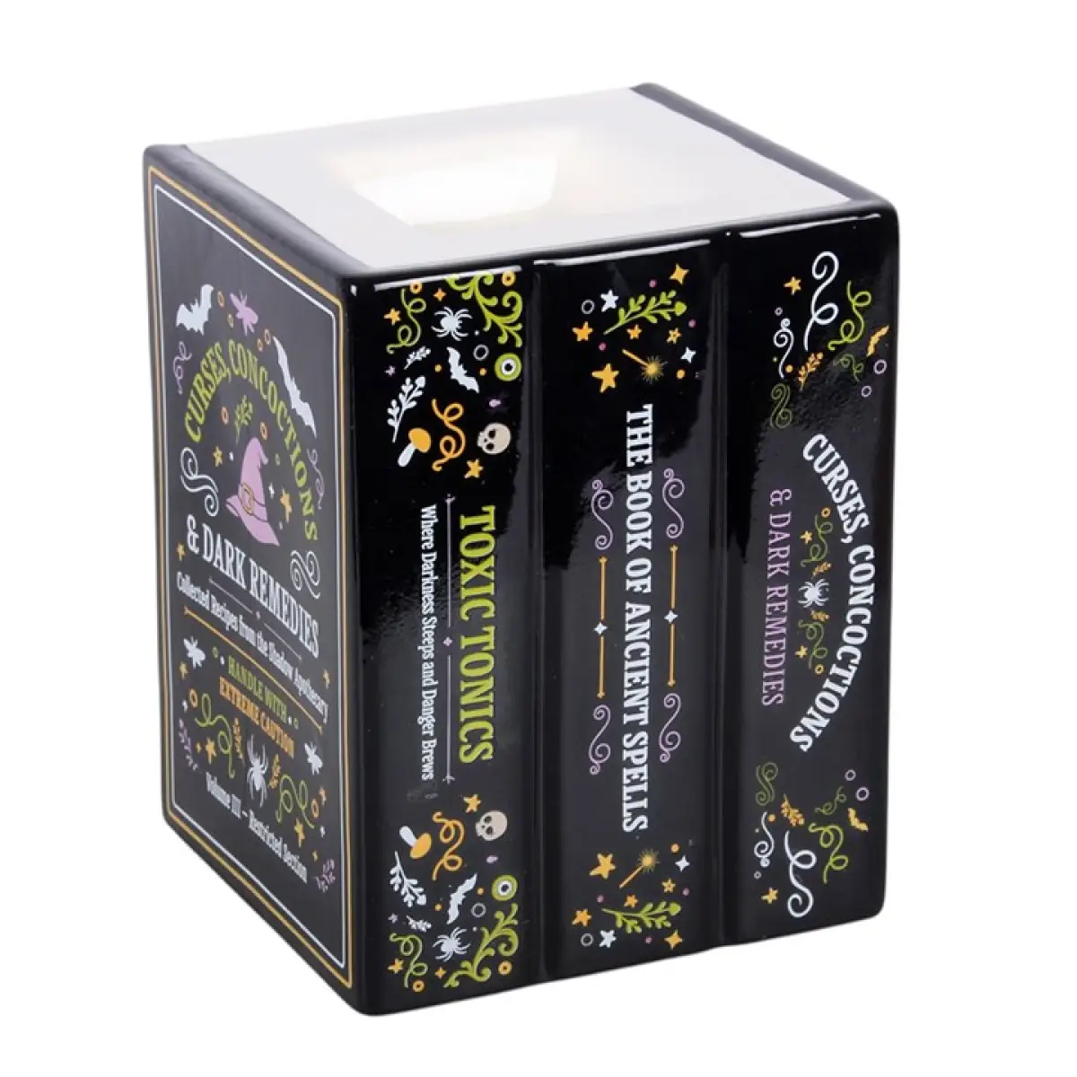 N/A Witch's Apothecary Book Shaped Oil Burner and Wax Warmer -