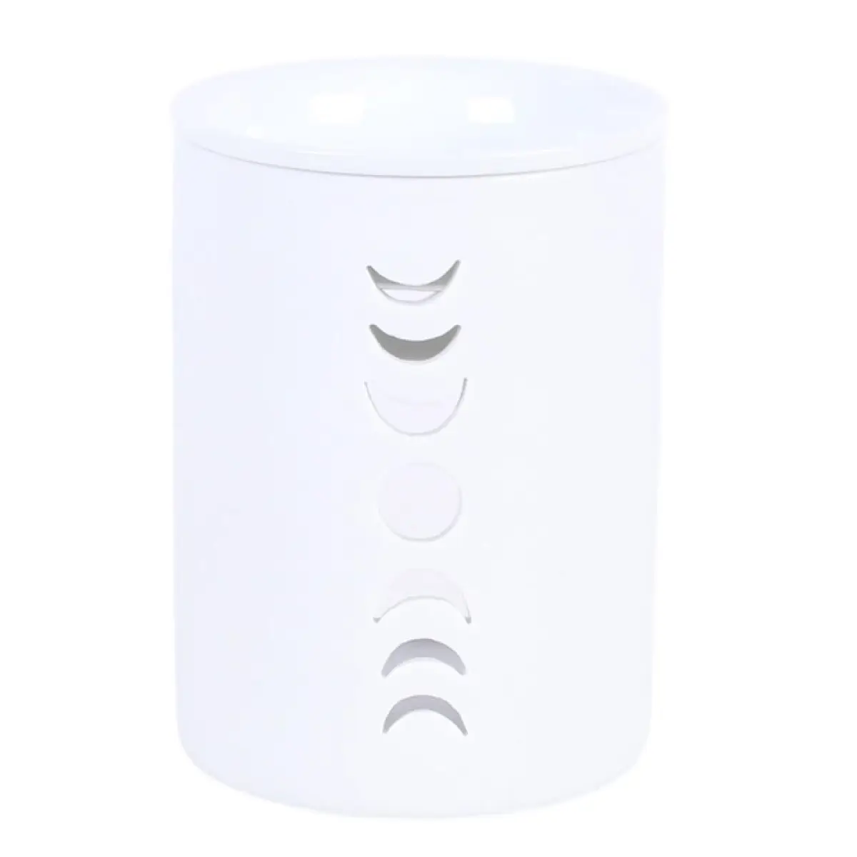 N/A White Moon Phase Cut Out Oil Burner and Wax Warmer -