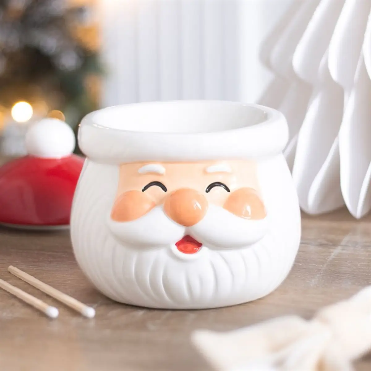 N/A Jolly Santa Christmas Oil Burner and Wax Warmer -