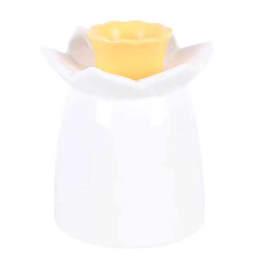 N/A White Daffodil Oil Burner and Wax Warmer -