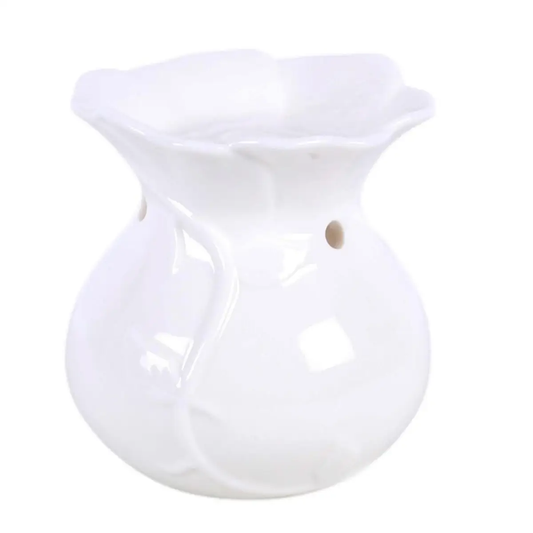 N/A White Rose Oil Burner and Wax Warmer -