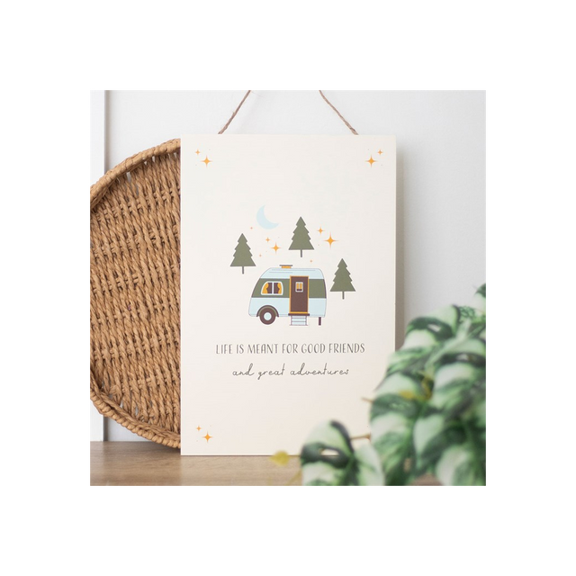 Good Friends and Great Adventures Hanging Sign