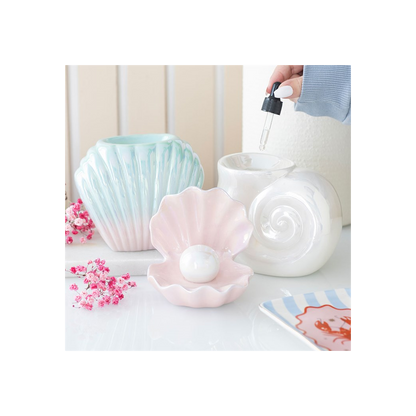N/A Pearlescent Spiral Shell Oil Burner -