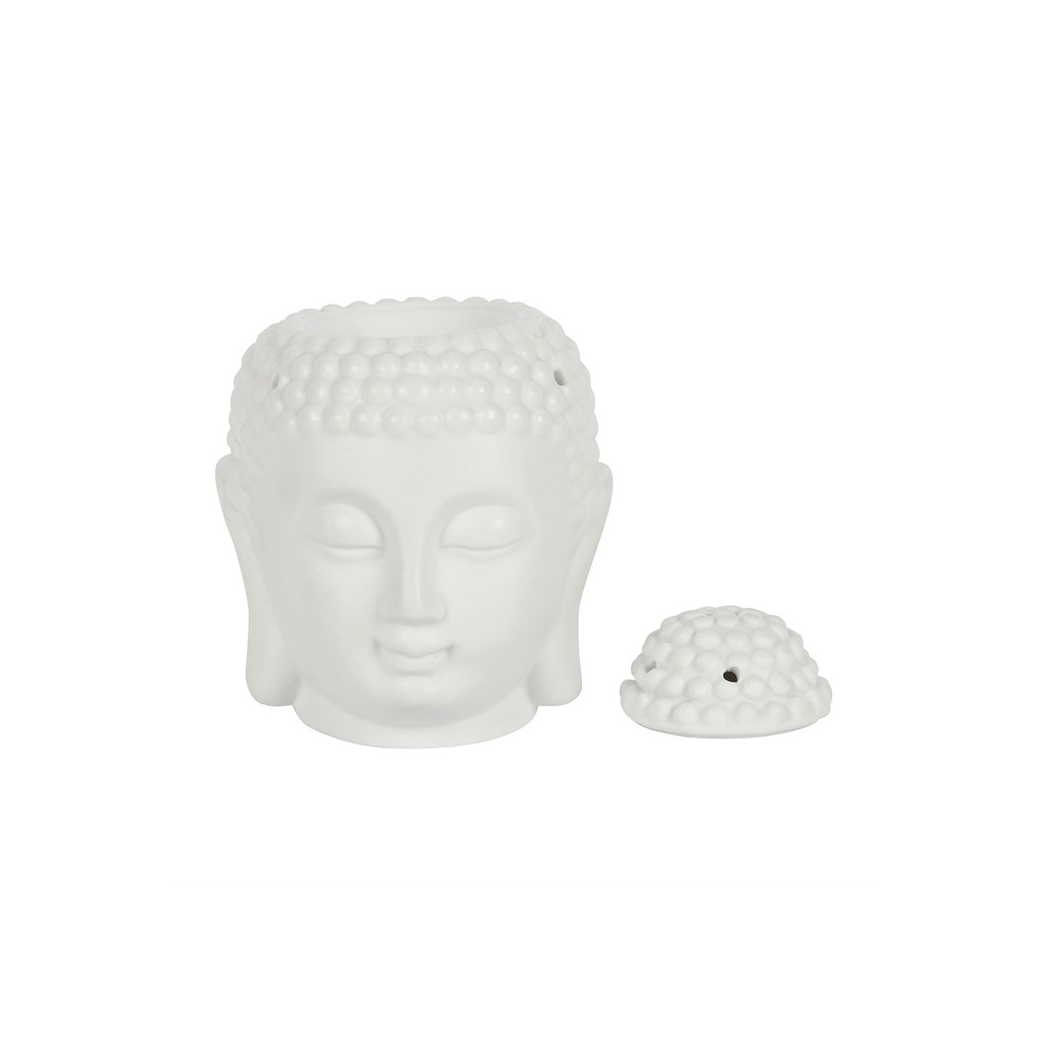 N/A White Buddha Head Oil Burner -