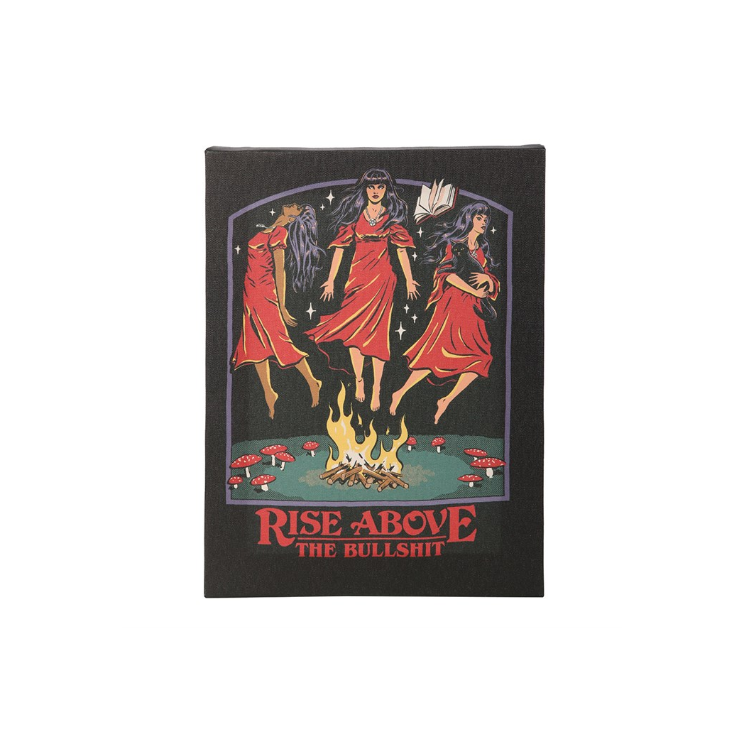 Rise Above the Bullshit Canvas Plaque by Steven Rhodes – 19 x 25 cm