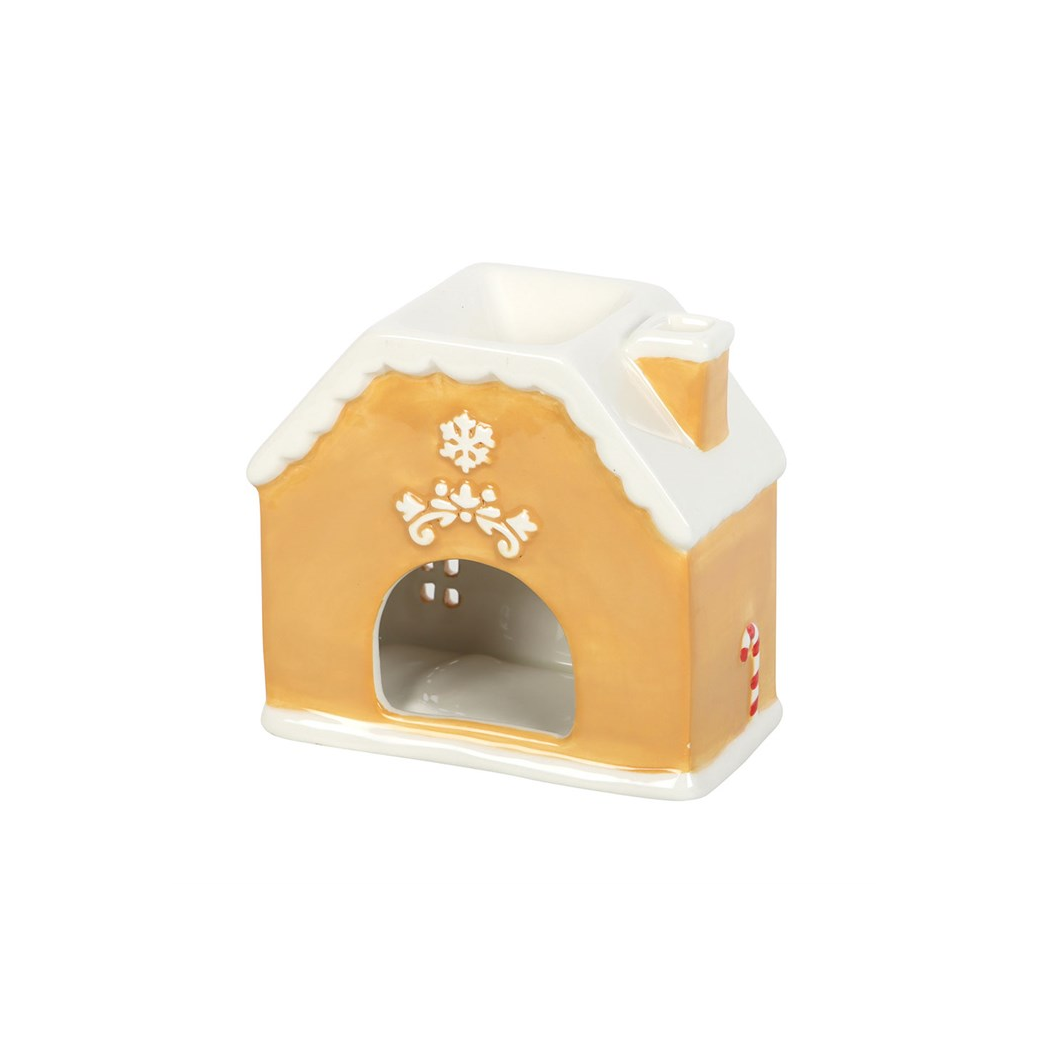 N/A Candy Cane Gingerbread House Oil Burner and Wax Warmer -