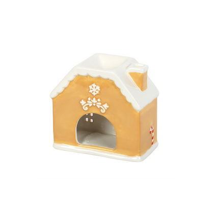 N/A Candy Cane Gingerbread House Oil Burner and Wax Warmer -