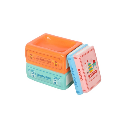 N/A Travel Book Stack Oil Burner and Wax Warmer -