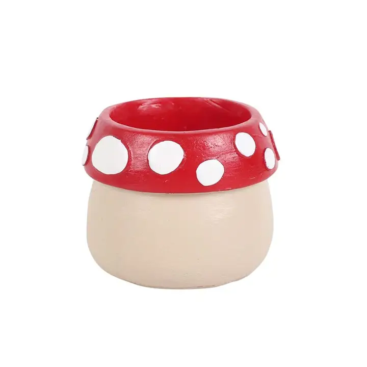 N/A Mushroom House Resin Tealight Holder -