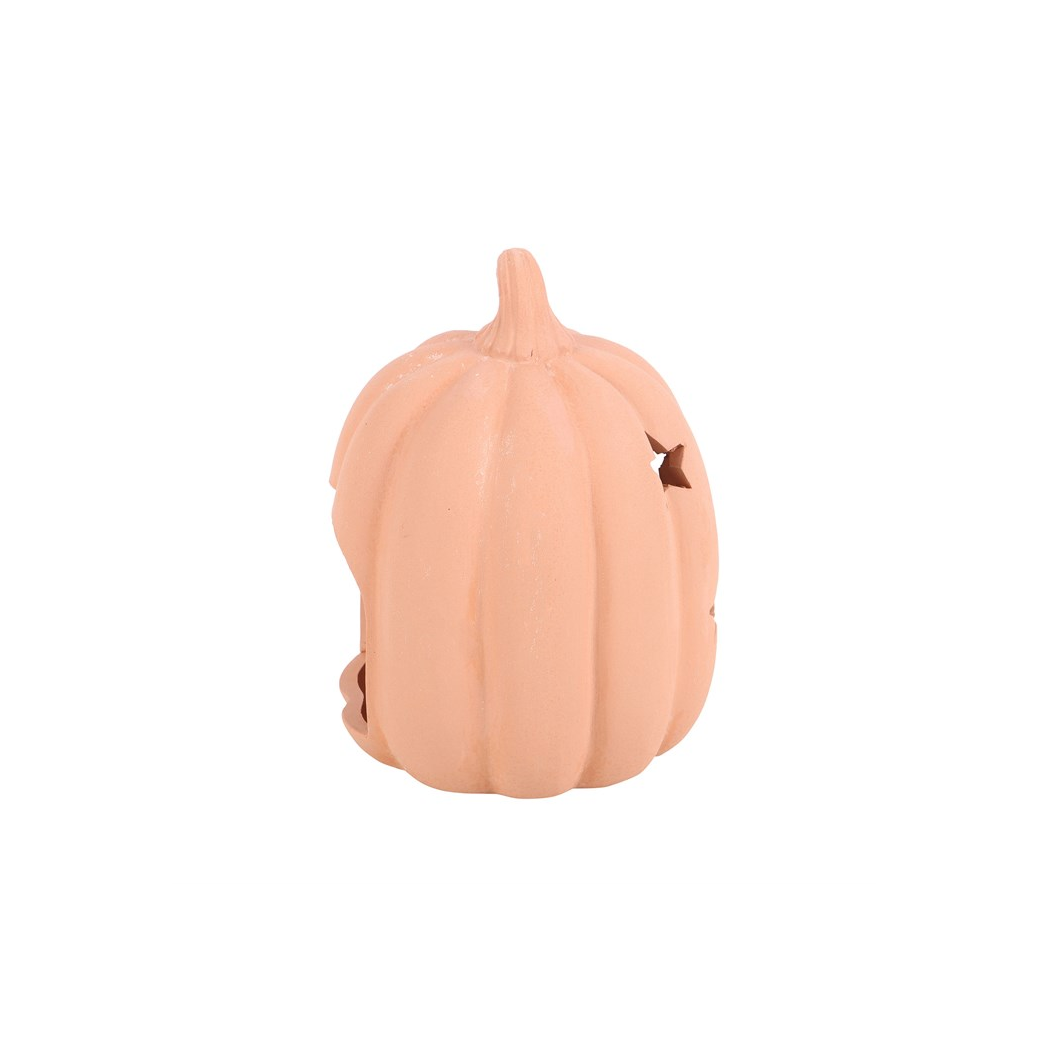 N/A 9cm Terracotta Pumpkin Tealight Holder -