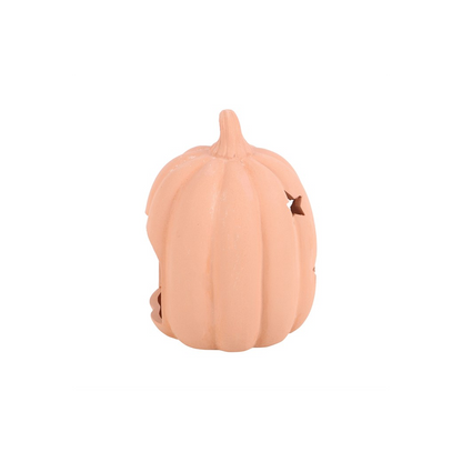 N/A 9cm Terracotta Pumpkin Tealight Holder -