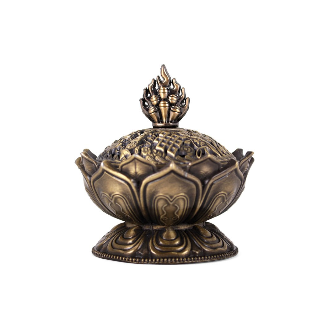 N/A Metal Lotus Incense Cone Holder -