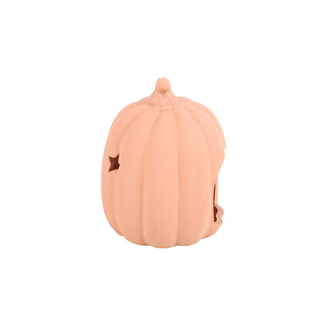 N/A 9cm Terracotta Pumpkin Tealight Holder -