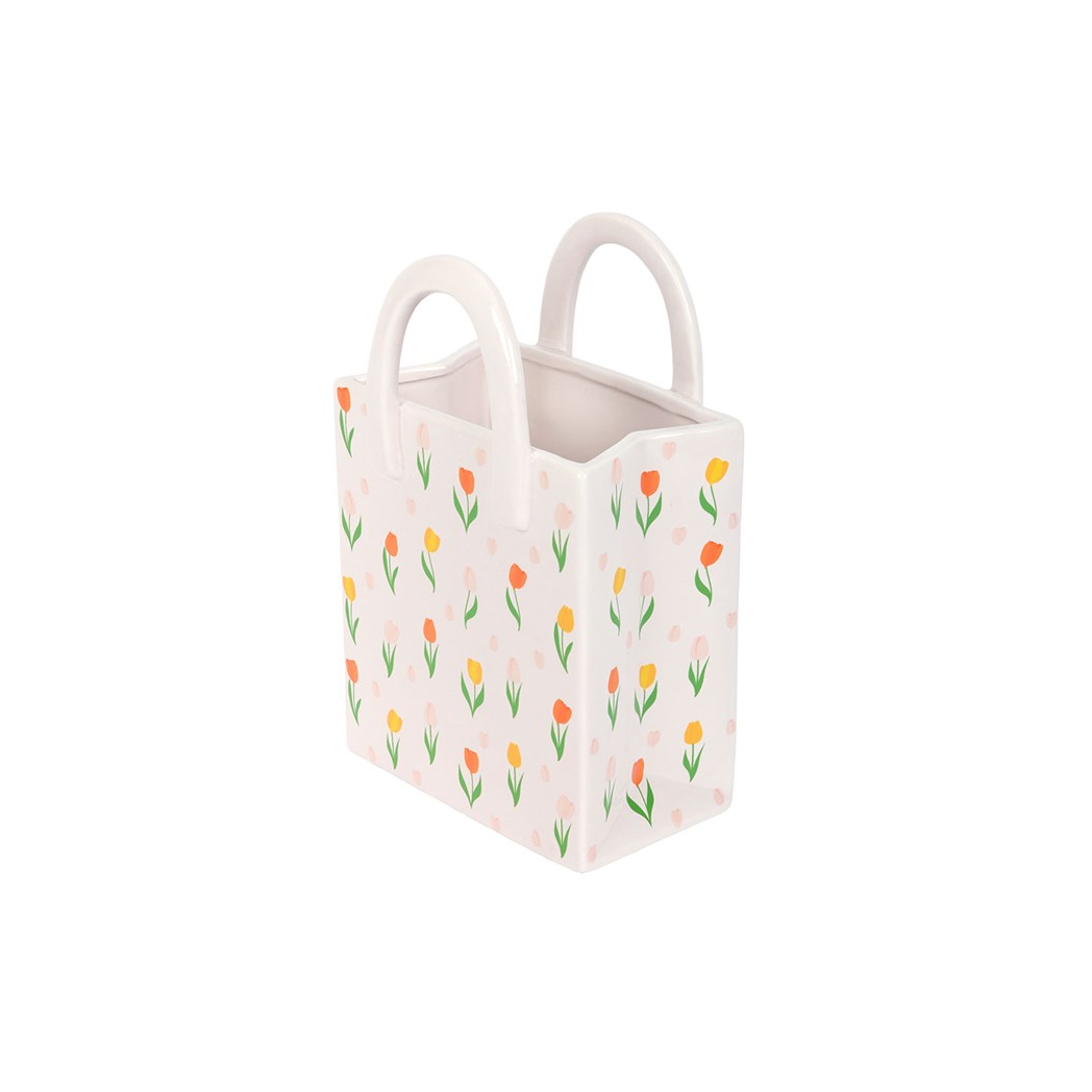 Charming Tulip Print Flower Vase: Elevate Your Floral Displays