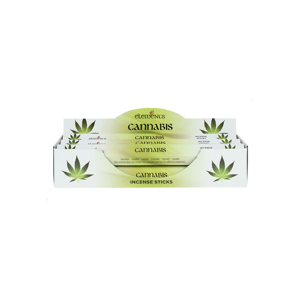 Elements Cannabis Incense Sticks – Set of 6 Packs (120 Sticks)