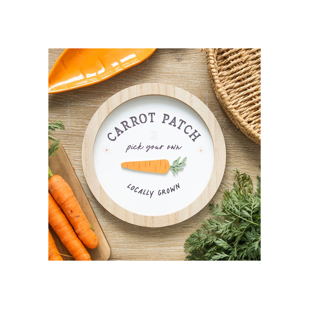 Carrot Patch Wall Plaque – 3D Bunny Decor
