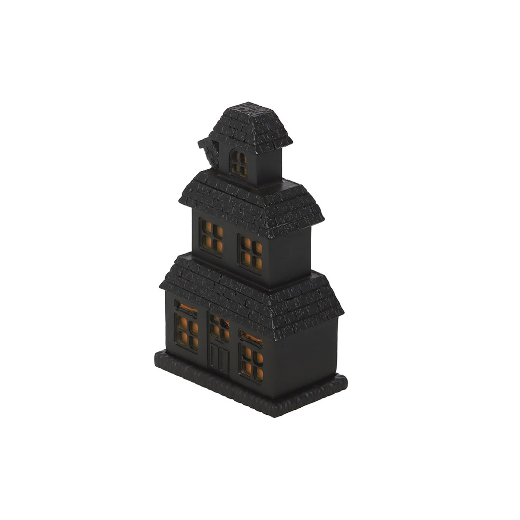 N/A Black Haunted House Incense Cone Holder -