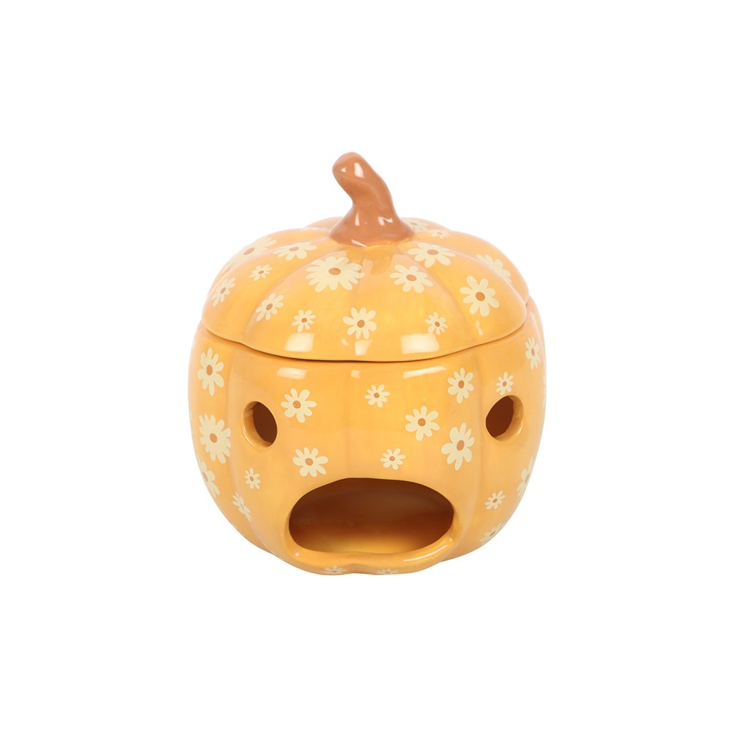 N/A Groovy Floral Pumpkin Oil Burner -