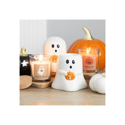 N/A Ghost Shaped Tealight Candle Holder with Pumpkin -