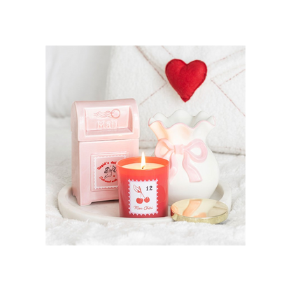 N/A White and Pink Bow Oil Burner -