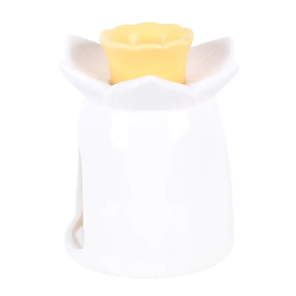 N/A White Daffodil Oil Burner and Wax Warmer -