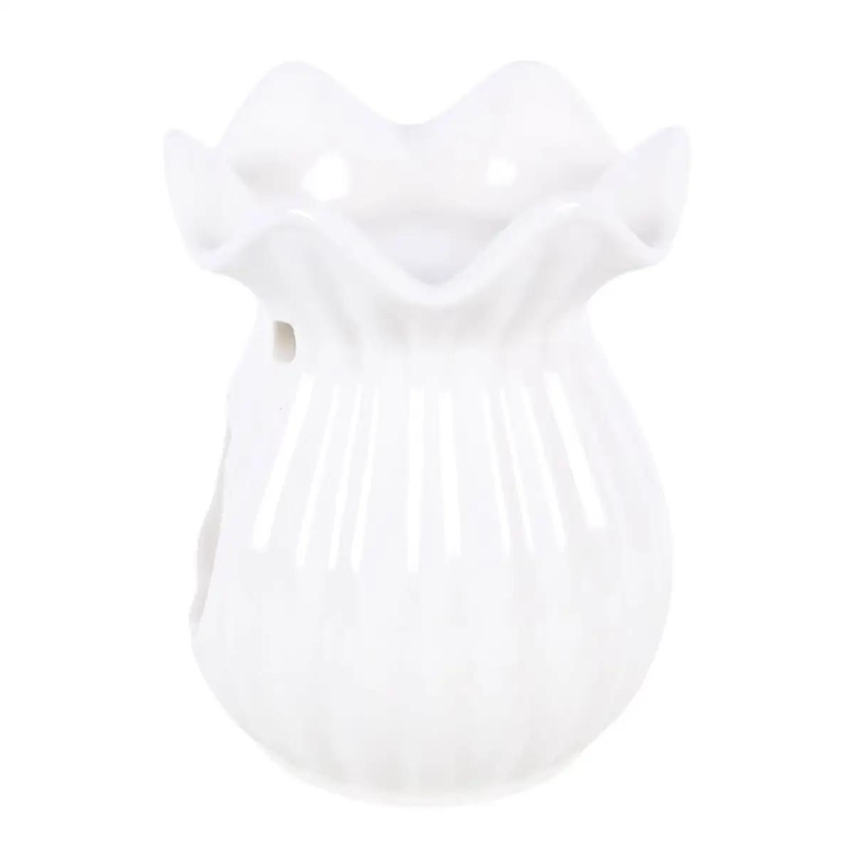 N/A White Pleated Flare Oil Burner -