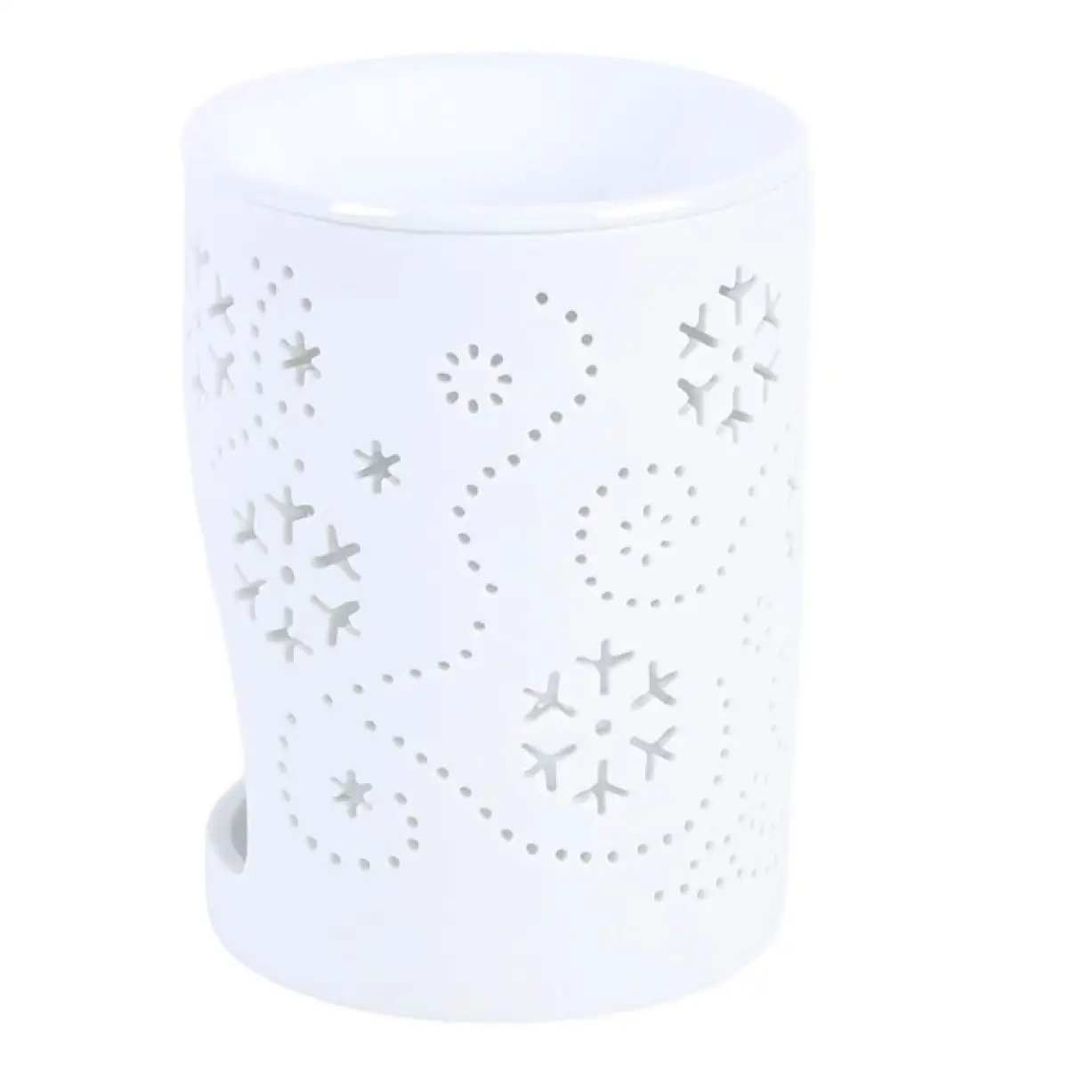 N/A White Snowflake Cut Out Oil Burner and Wax Warmer -