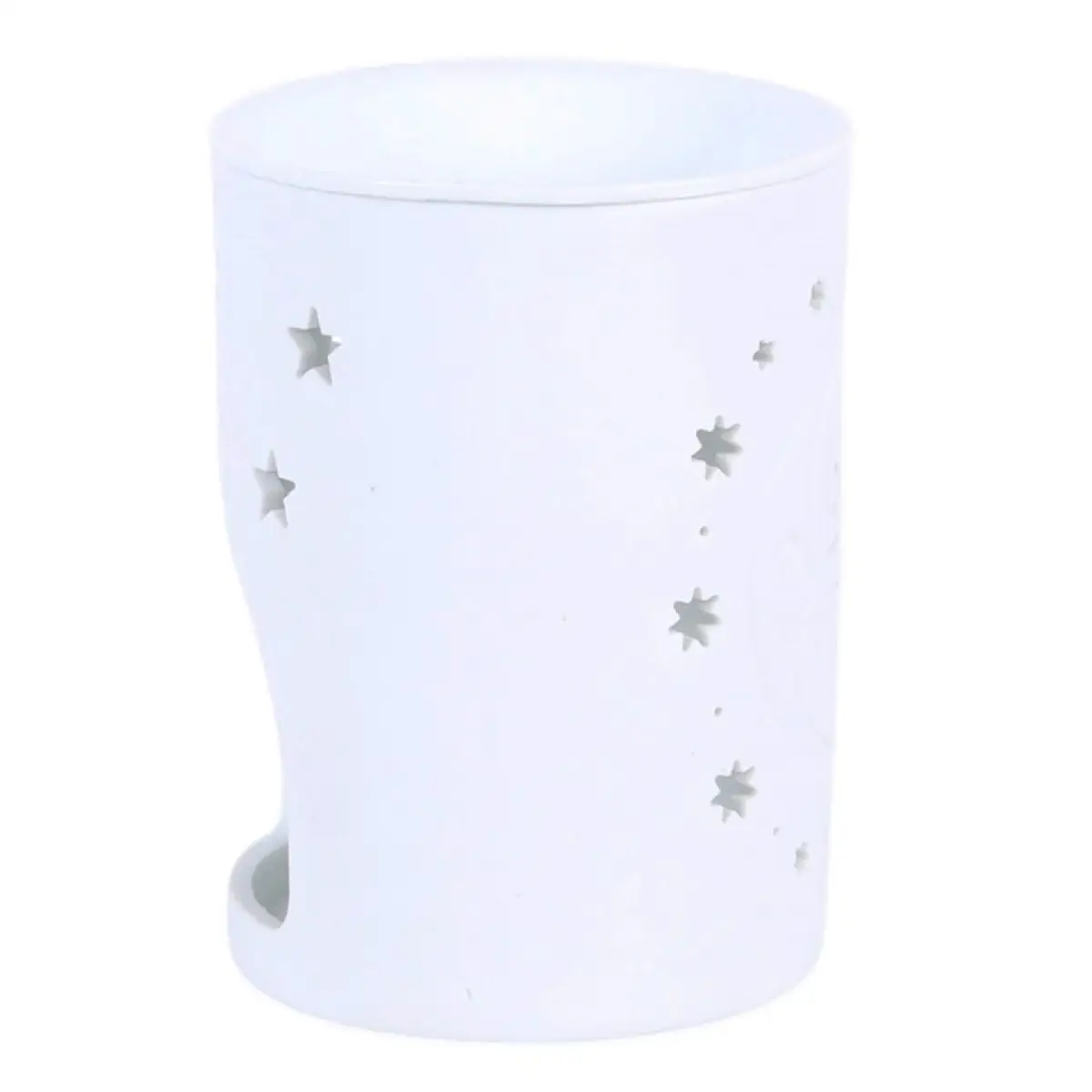 N/A White Sun and Moon Cut Out Oil Burner and Wax Warmer -