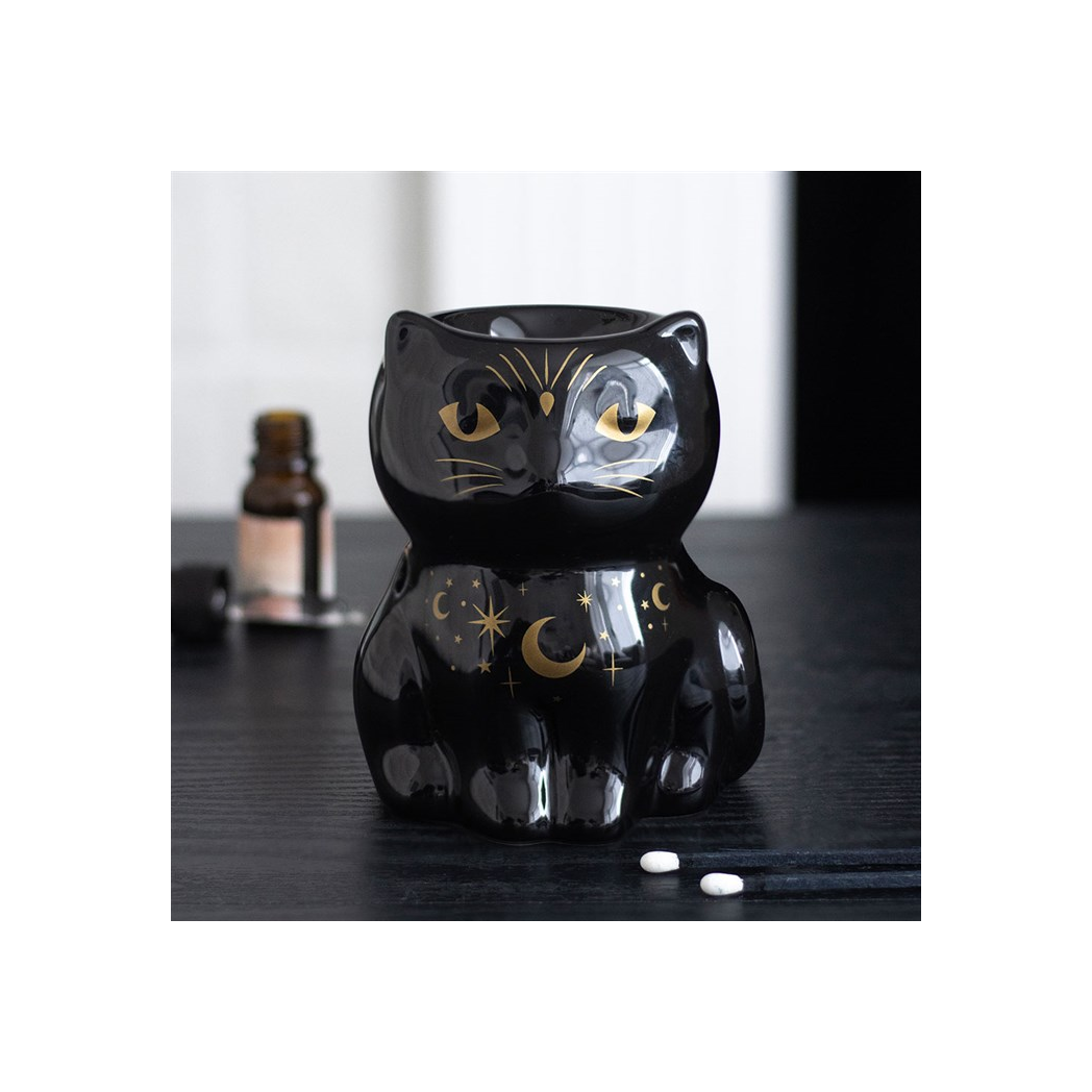 N/A Black Cat Magick Oil Burner -