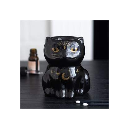 N/A Black Cat Magick Oil Burner -