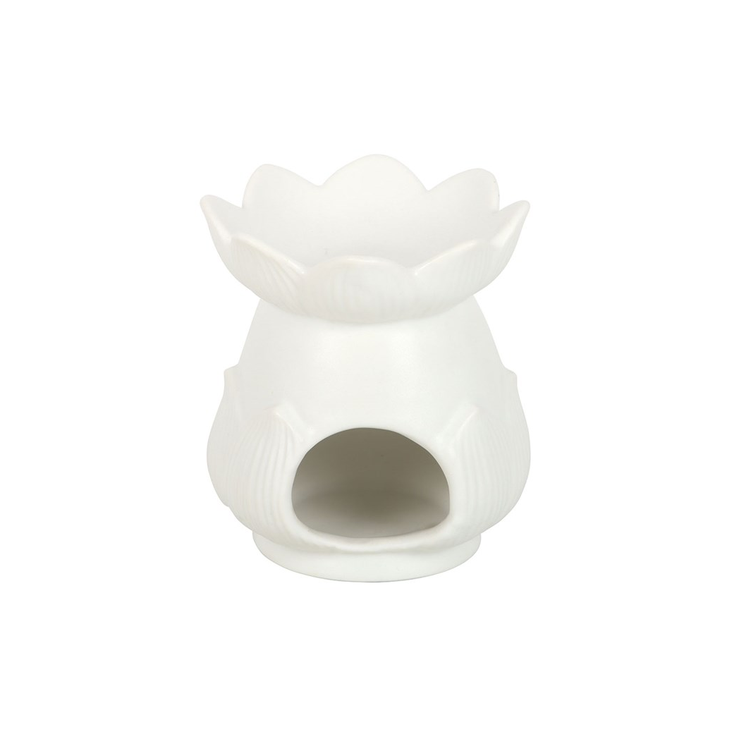 N/A White Lotus Flower Oil Burner -