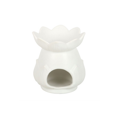 N/A White Lotus Flower Oil Burner -